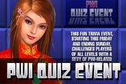 PWI Quiz Event this Weekend!